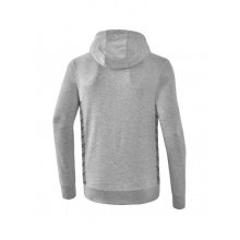 Erima Hooded Sweatshirt Essential Team Hooded Sweat (soft cotton, ribbed cuffs) light grey/grey Men